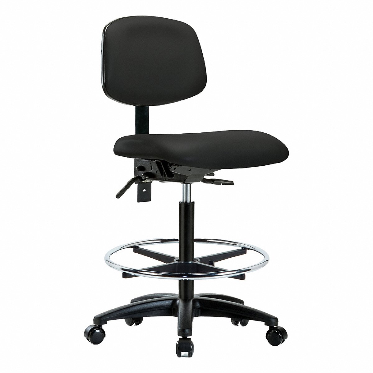 E Com Seating Vinyl Chair, High, Tilt, Fr, Cast, Blk (BR-VHBCH-RG-T1-A0-CF-RC-8540)