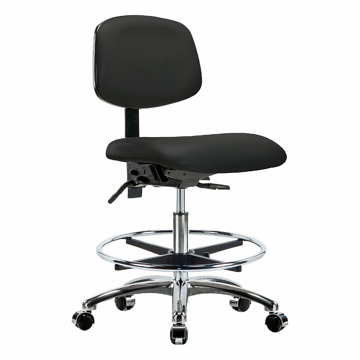 E Com Seating Vin Chair Chrome, Med, T, Fr, Cast, Blk (BR-VMBCH-CR-T1-A0-CF-CC-8540)