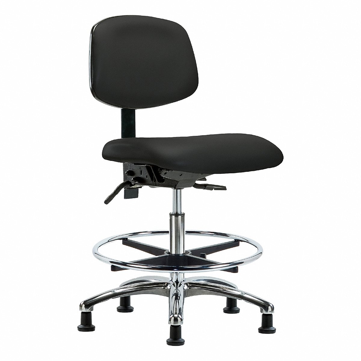 E Com Seating Vin Chair Chrome, Med, T, Fr, Cast, Blk (BR-VMBCH-CR-T1-A0-CF-RG-8540)