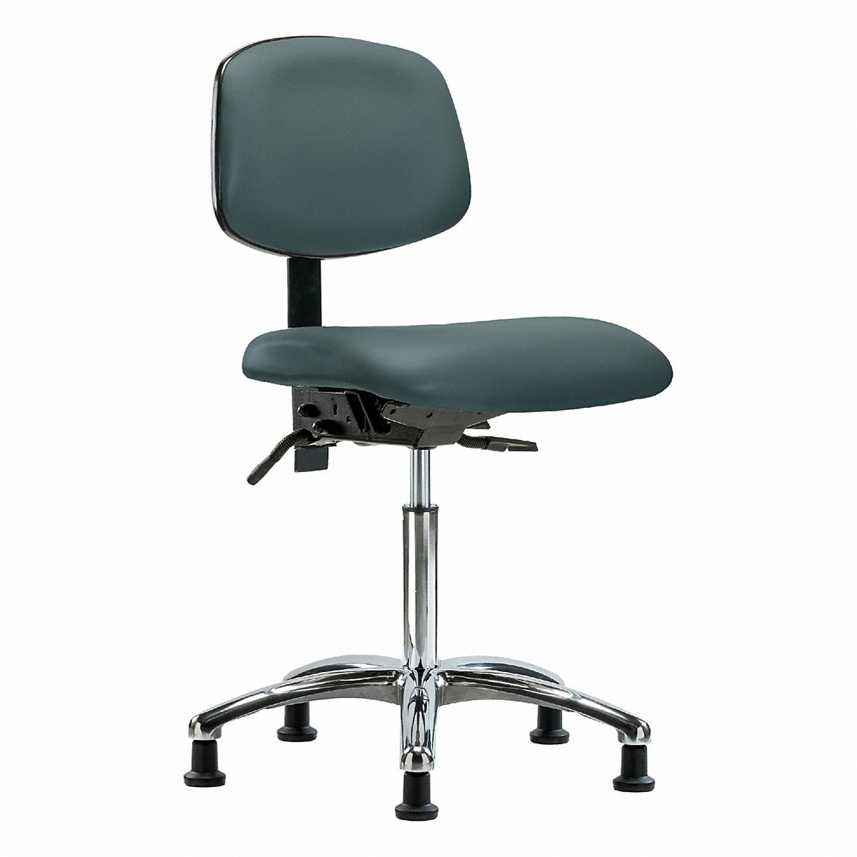 E Com Seating Vinyl Chair Chrome, Med, T, Stat, Blue (BR-VMBCH-CR-T1-A0-NF-RG-8546)