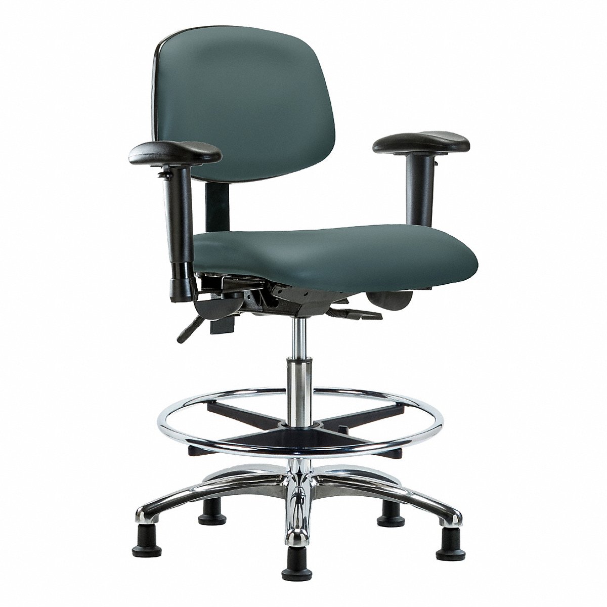 E Com Seating Vin Chair Chrome, Med, Aa, Fr, C, Blue (BR-VMBCH-CR-T0-A1-CF-RG-8546)