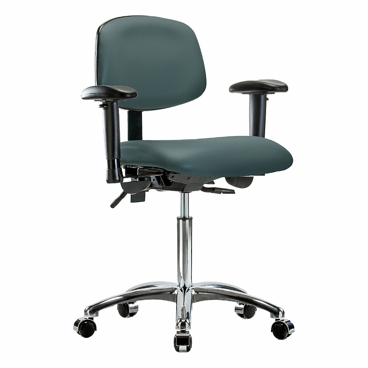 E Com Seating Vin Chair Chrome, Med, T, Aa, C, Blue (BR-VMBCH-CR-T1-A1-NF-CC-8546)