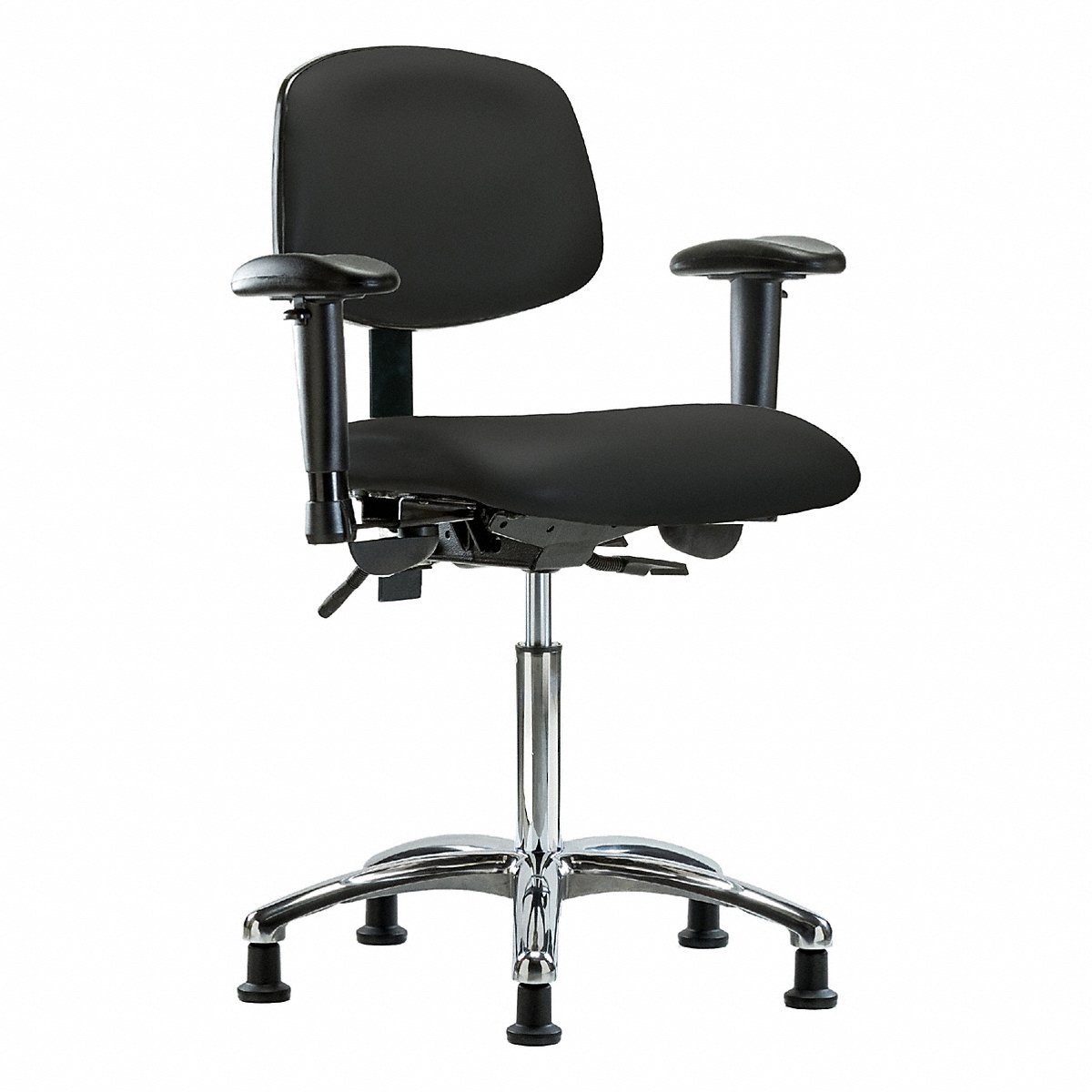 E Com Seating Vin Chair Chrome, Med, T, Aa, Stat, Blk (BR-VMBCH-CR-T1-A1-NF-RG-8540)