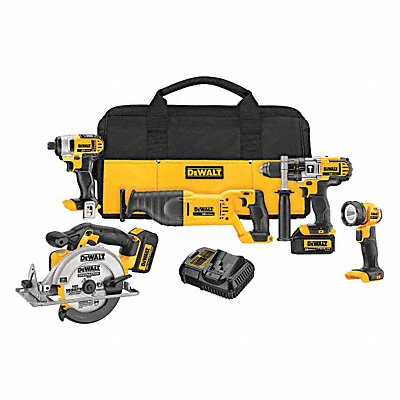 Combo Kit W/Addl Battery,Li-Ion,20 V