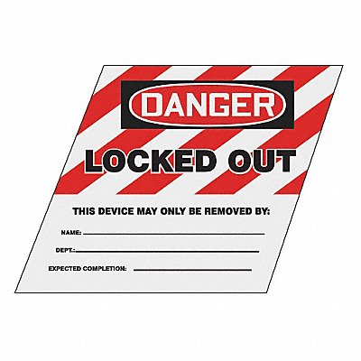 Ball Valve Lockout Label 1-1/2 in H