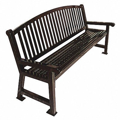 Outdoor Bench 48 in L 39 in H Black