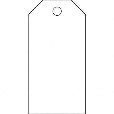 Blank Tag 5 x 2-1/2 In Wht PK25