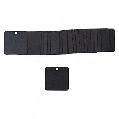 Blk Tag 2 x 2 In Bk Al Sq 3/16 In PK25