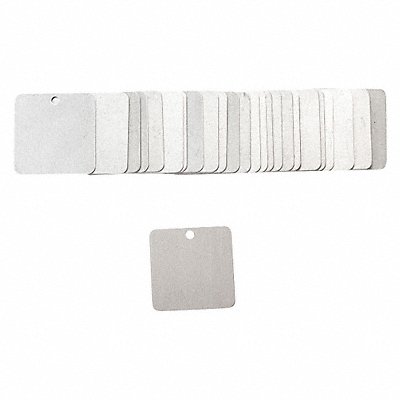 Blk Tag 1-1/2 x 1-1/2 In Nat Al Sq PK25