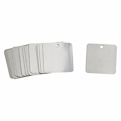 Blk Tag 2 x 2 In Stl Sst Sq 3/16 In PK25