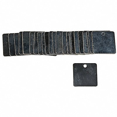 Blk Tag 1-1/2 x 1-1/2 In Stl Sst Sq PK25