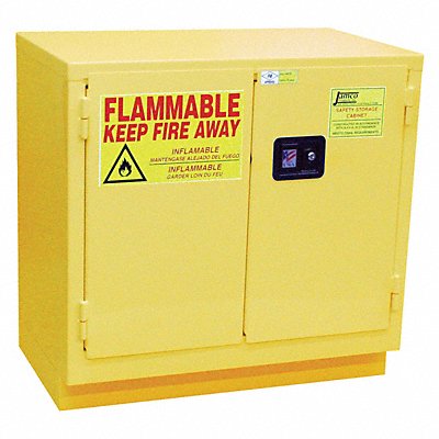 Flammable Safety Cabinet 30 Gal. Yellow