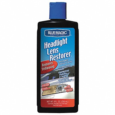 Headlight Lens Restorer 8 Oz Bottle Blue