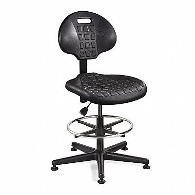 E8680 Task Chair Poly Black 21 to 31 Seat Ht