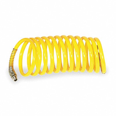Coiled Air Hose 1/4 In ID x 50 Ft Nylon