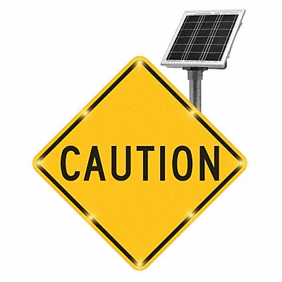 LED Notice Sign Caution Black/Yellow