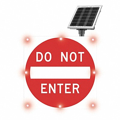 LED Notice Sign Do Not Enter White/Red