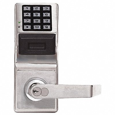 Electronic Lock Brushed Chrome 12 Button