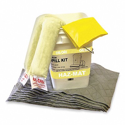 Spill Kit,15-1/4 In H,3 gal.,HazMat