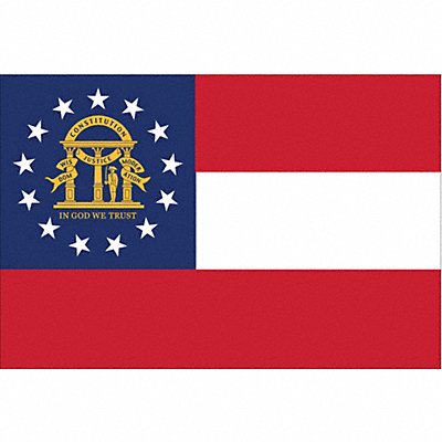 D3761 Georgia State Flag 3x5 Ft