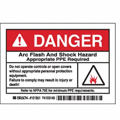Arc Flash Protection Label PK5