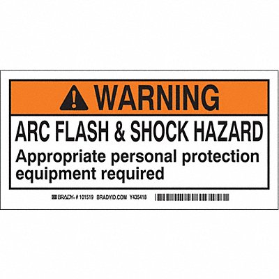 Arc Flash Protection Label 2 in H PK100