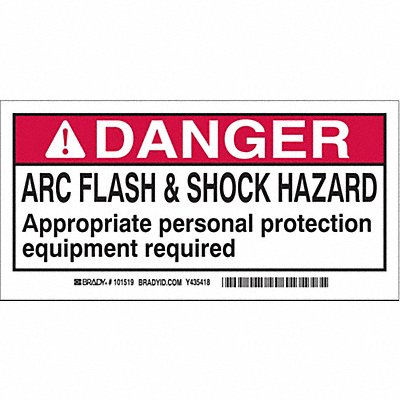 Arc Flash Protection Label 2 in H PK100