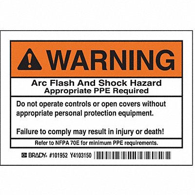 Arc Flash Protection Label PK5