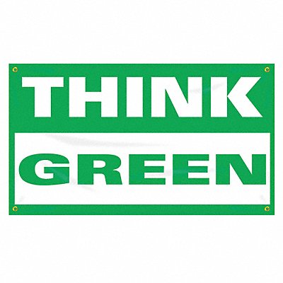 Banner Think Green 24 x 48 In.