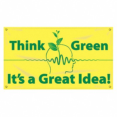 Banner Think Green 24 x 48 In.