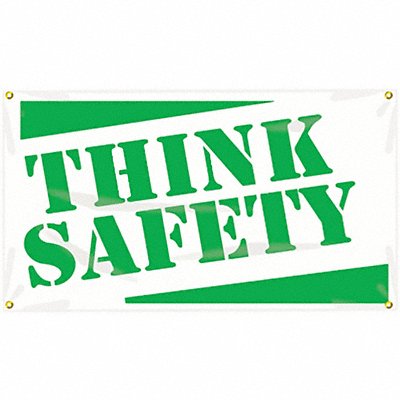 Banner Think Safety 24 x 48 In.