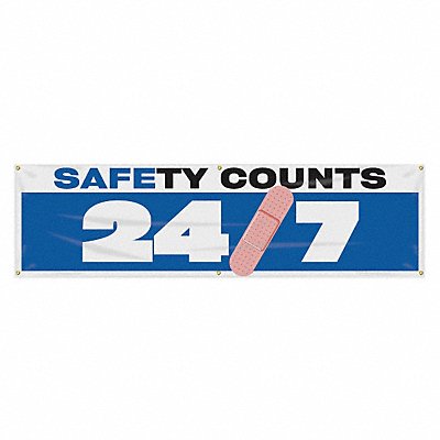 Banner Safety Counts 28 x 96 In.