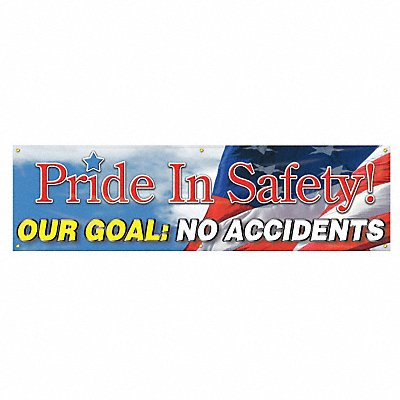 Banner Pride In Safety 28 x 96 In.