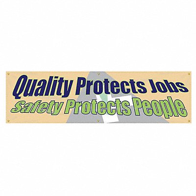 Banner Quality Protects Jobs 28 x 96 In.