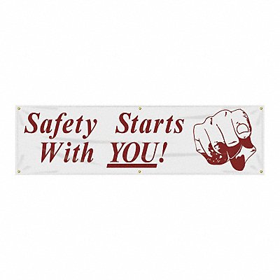 Banner Safety Starts With You 28 x 96 In