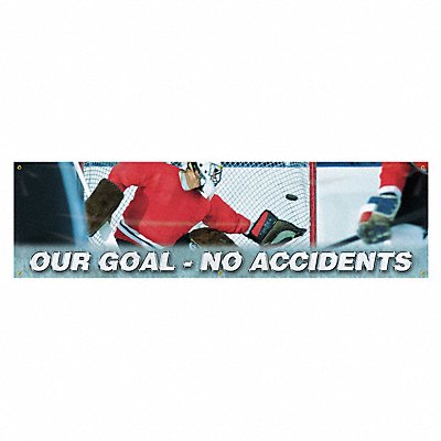 Banner Our Goal No Accidents 28 x 96 In
