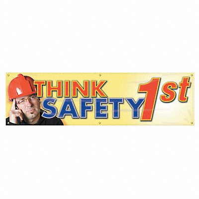 Banner Think Safety 1st 28 x 96 In.