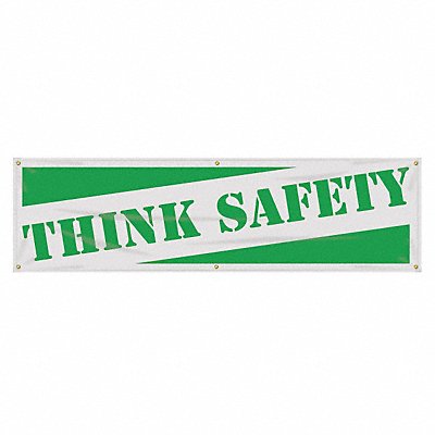 Banner Think Safety 28 x 96 In.