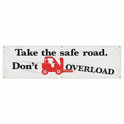 Banner Take The Safe Road 28 x 96 In.