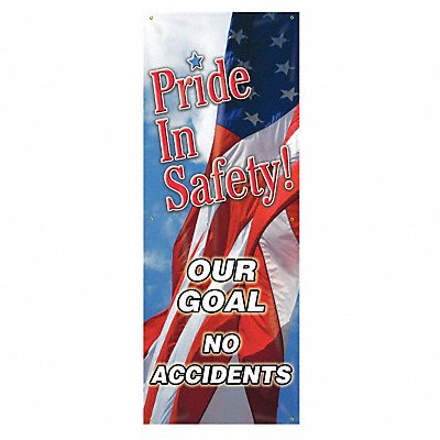 Banner Pride In Safety 74 x 28 In.
