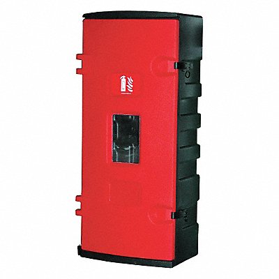 Fire Extinguisher Cabinet 30 lb. Blk/Red
