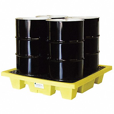 Drum Spill Containment Pallet 66gal Yllw