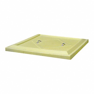 Tote Lid Box 45inLx36inWx3inH Yllow HDPE