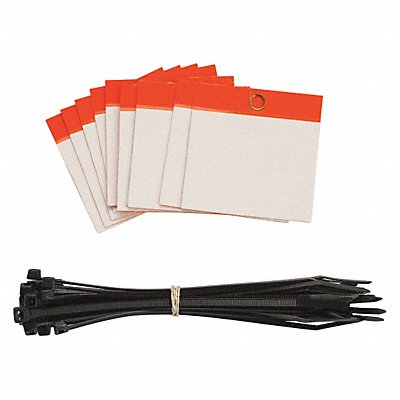 Blank Tag Polyester Orange 3in.H PK25