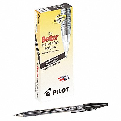 Ballpoint Pen Stick Med Black PK12