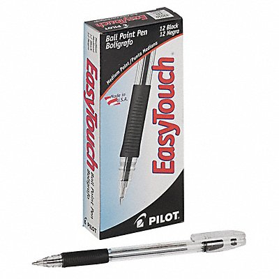 Ballpoint Pen Stick Med Black PK12