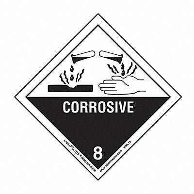 Corrosive Label 100mmx100mm Paper 500