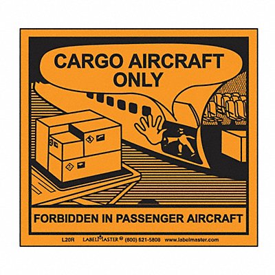 Cargo Aircraft Only Labl 100mmx120mm 100