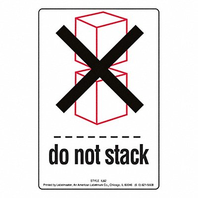 Do Not Stack Label 6 H 4 W PK500
