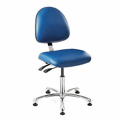 Cleanroom Task Chair Vinyl Blue